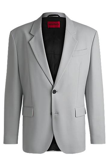 Bunda BOSS Men's Stretch Twill Jacket with Full Lining Šedá | 50538431, 0