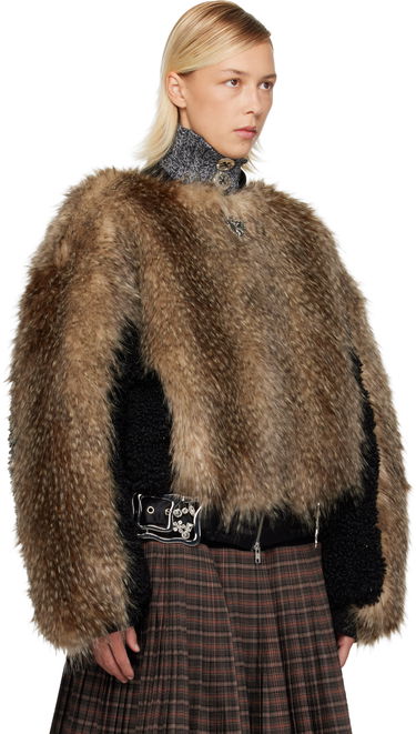 Bomber bunda Chopova Lowena French Kiss Faux-Fur Bomber Jacket Hnedá | 5320, 1