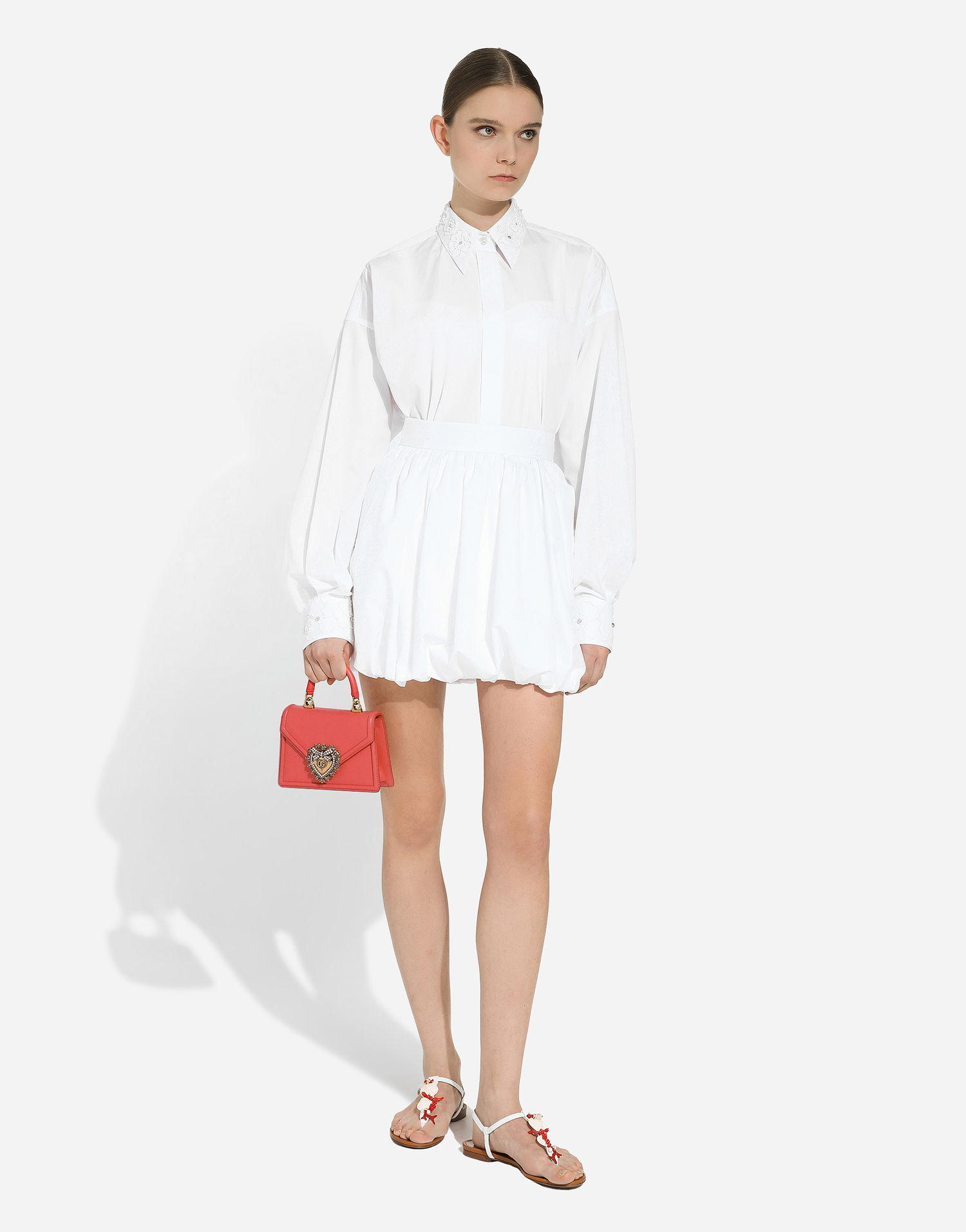 Kabelka Dolce & Gabbana Small Devotion Top-handle Leather Shoulder And Crossbody Bag Červená | BB6711AV89387550, 1