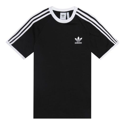 Tričko adidas Originals Originals 3-Stripes Short Sleeve T-Shirt Čierna | CW1202, 0