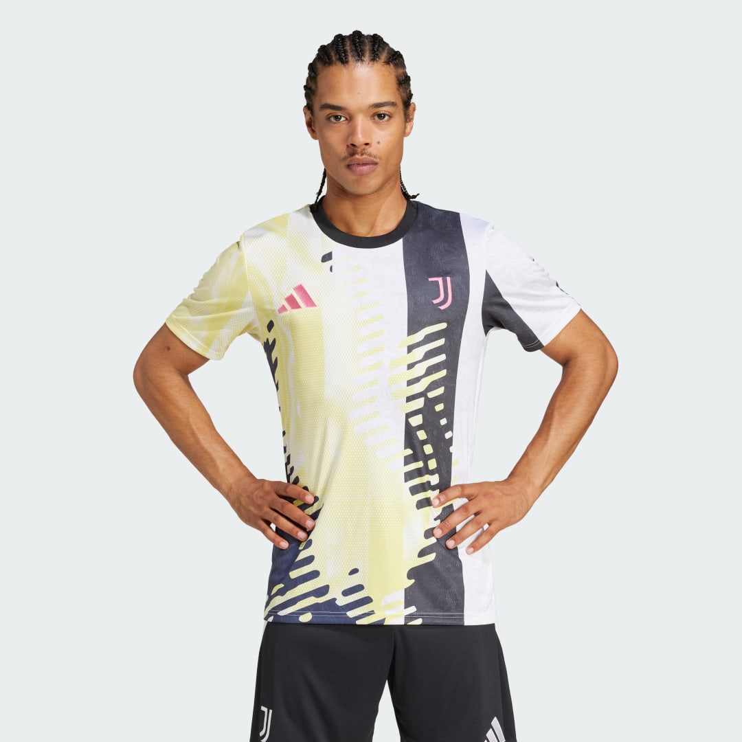 Dres adidas Performance Juventus 24/25 Pre-Match Striped Graphic Training T-Shirt Biela | JE4307, 0