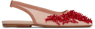 Doplnky Dries Van Noten Dries Van Noten Slingback Embellished Mesh Flats Ružová | WS251-1617-803, 0