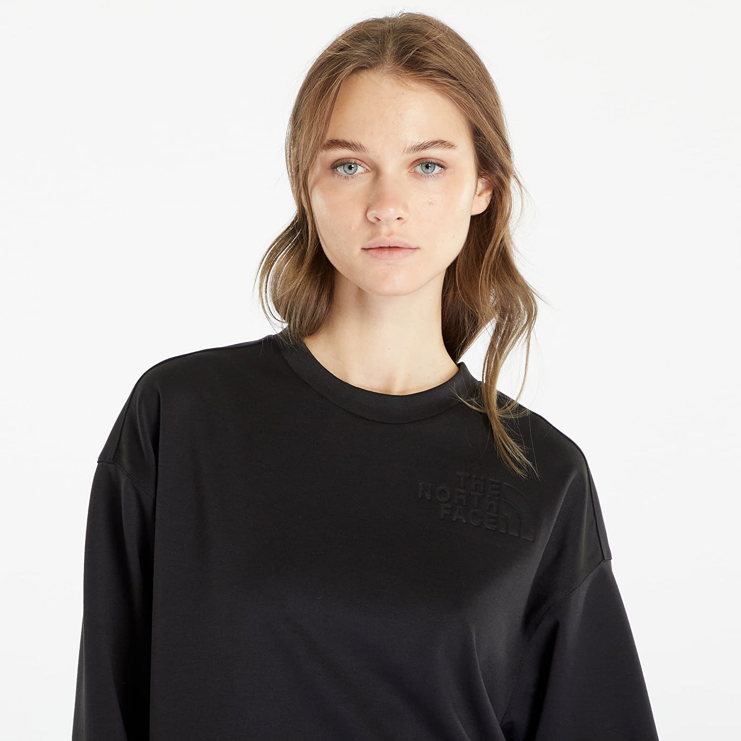 Mikina The North Face Spacer Air Crew Cropped Long-Sleeve Sweatshirt Čierna | NF0A853A5S51, 1