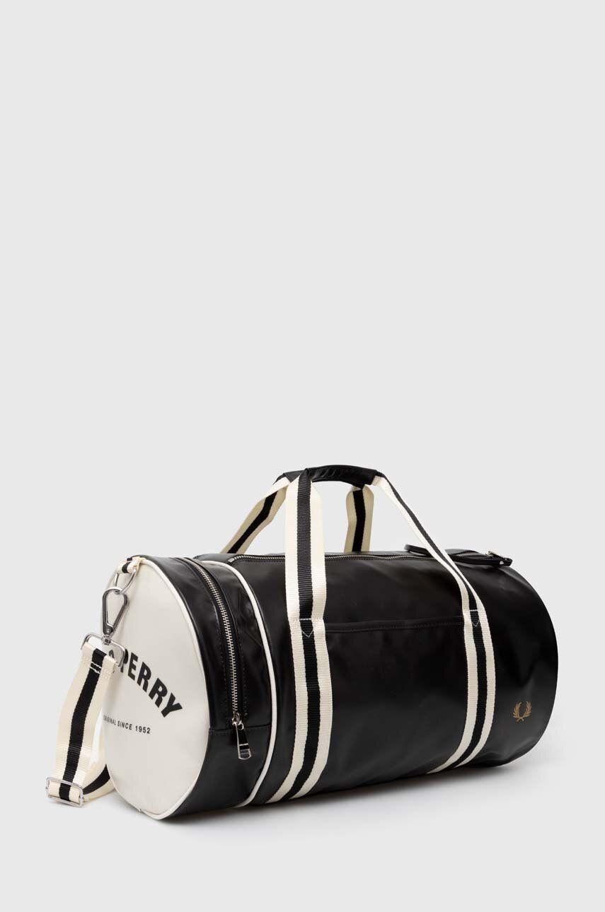 Cestovná taška Fred Perry Classic Barrel Bag Čierna | L7255.D57, 1
