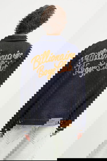 Bunda BILLIONAIRE BOYS CLUB Billionaire Boys Club Script Logo Denim Jacket Oversize Navy | B25107, 2