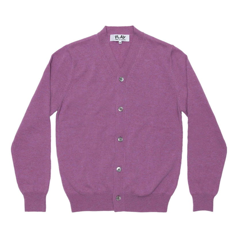 Sveter COMME des GARÇONS PLAY Cardigan With Sleeve Emblem Fialová | AZ-N092-051-4