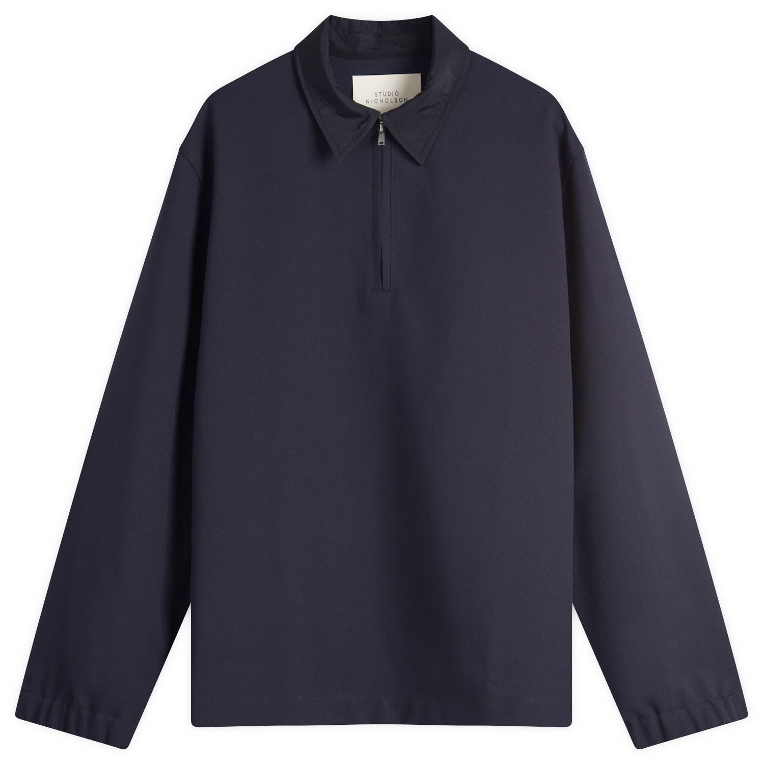 Košeľa Studio Nicholson Studio Nicholson Half Placket Zip Shirt Navy | JOSSSNM-1323-DKN, 0