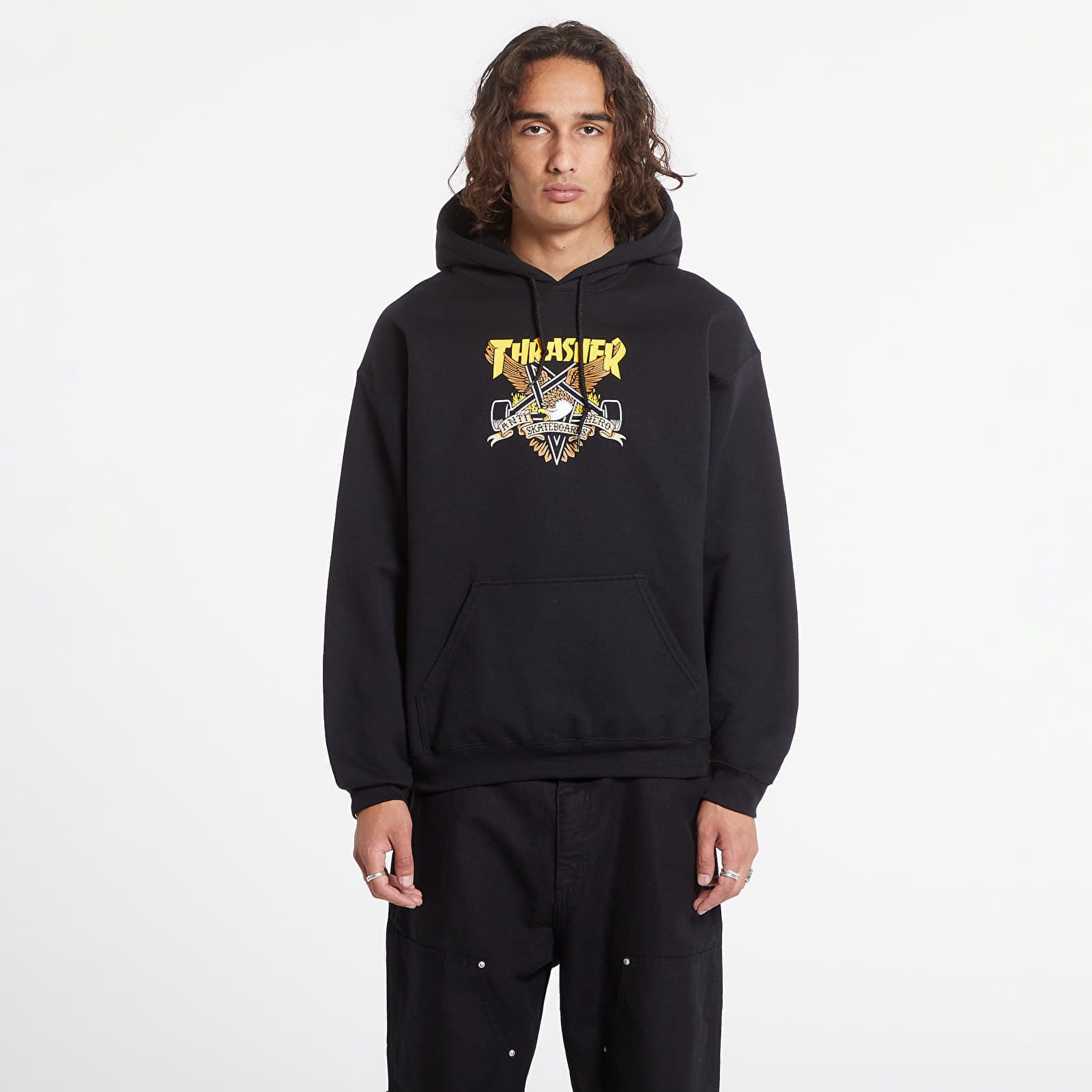 Sweatshirt Hood Eaglegram Black