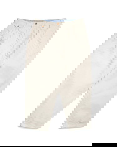Nohavice BEAMS Beams+ 2 Pleats Twill Trousers Béžová | 38230097874-05, 0