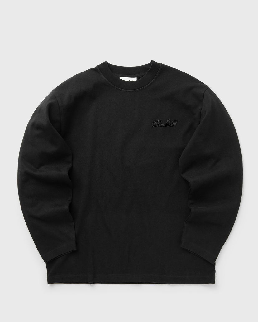 Tričko ØLÅF STUDIO TEE LS Čierna | M180105-BLACK