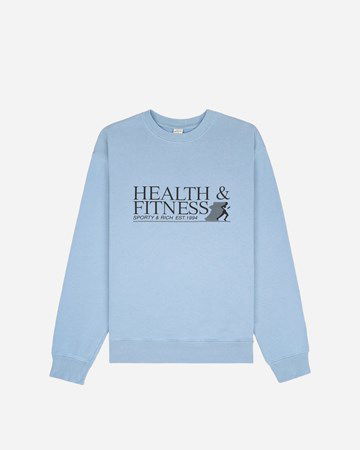 Sveter Sporty & Rich Health & Fitness Crewneck Modrá | CR834SK, 0