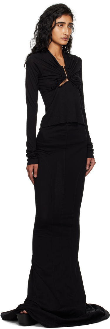 Tričko Rick Owens Rick Owens Allanah Long Sleeve T-Shirt Čierna | RP02E4266 JR, 3