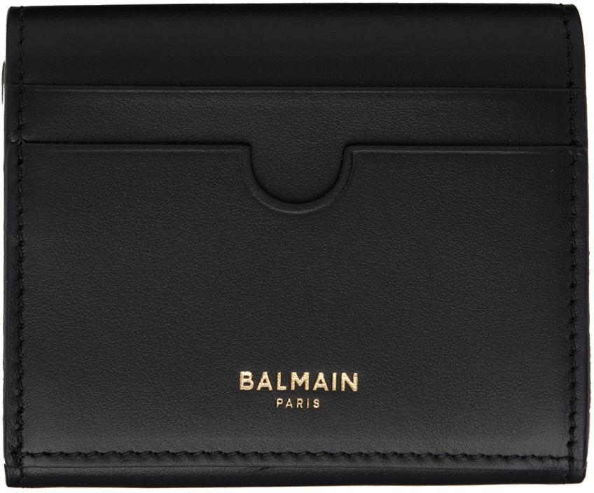 Peňaženka Balmain B-Buzz Leather Wallet Čierna | CN1NN216LAVE, 1