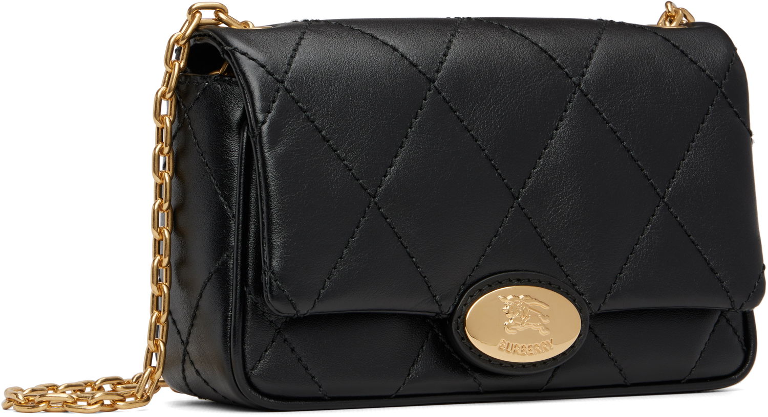 Kabelka Burberry Burberry Quilted Lambskin Strand Clutch Čierna | 8111640, 1