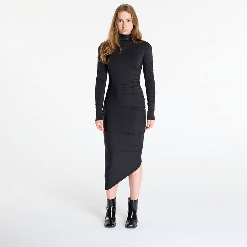 Šaty adidas Originals Ruched Maxi Dress Čierna | JW2806