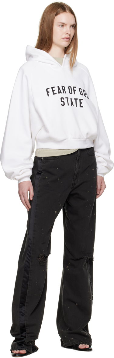 Mikina Fear of God ESSENTIALS Fleece Raglan Hoodie Biela | 192SP257824FW, 3