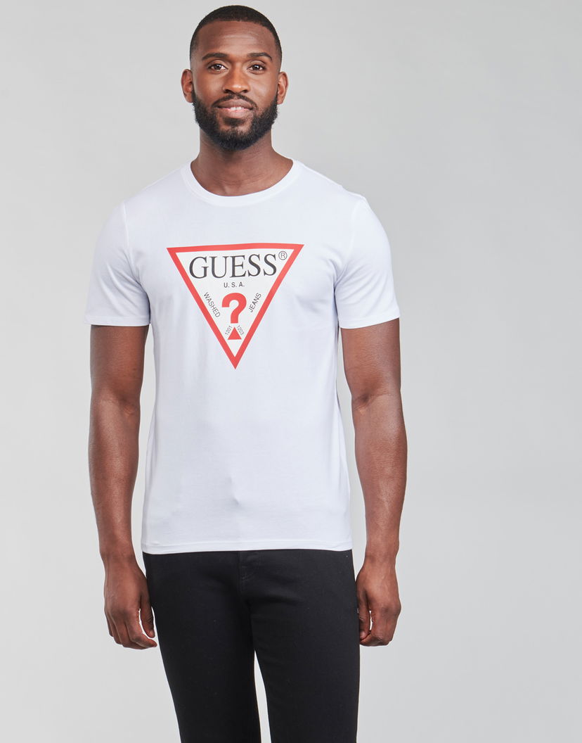 Tričko GUESS CN SS ORIGINAL LOGO TEE Biela | M2YI71-I3Z14-G011=M2YI71-I3Z11-G011