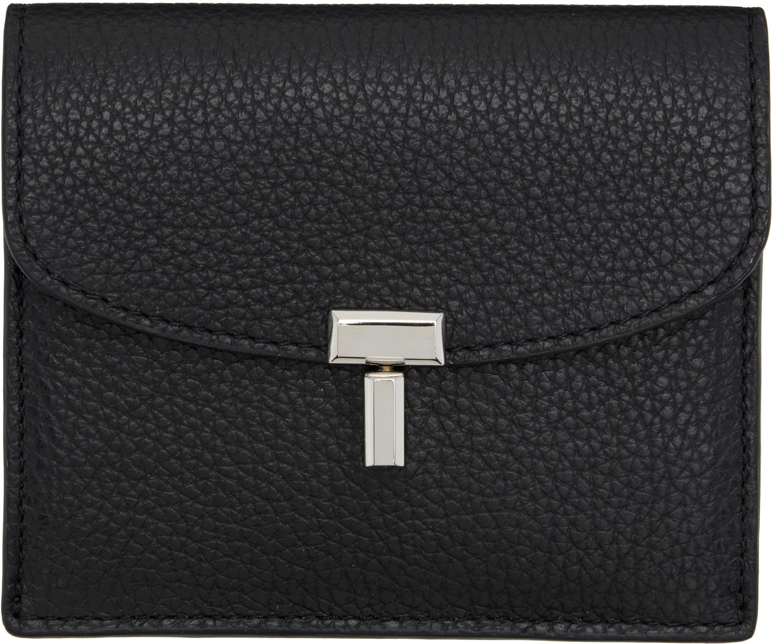 Peňaženka TOTEME TOTEME T-Lock Grained-Leather Card Holder Čierna | 253-WAM0042-LE0030, 0