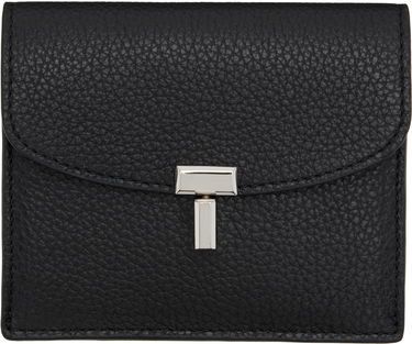 Peňaženka TOTEME TOTEME T-Lock Grained-Leather Card Holder Čierna | 253-WAM0042-LE0030, 0