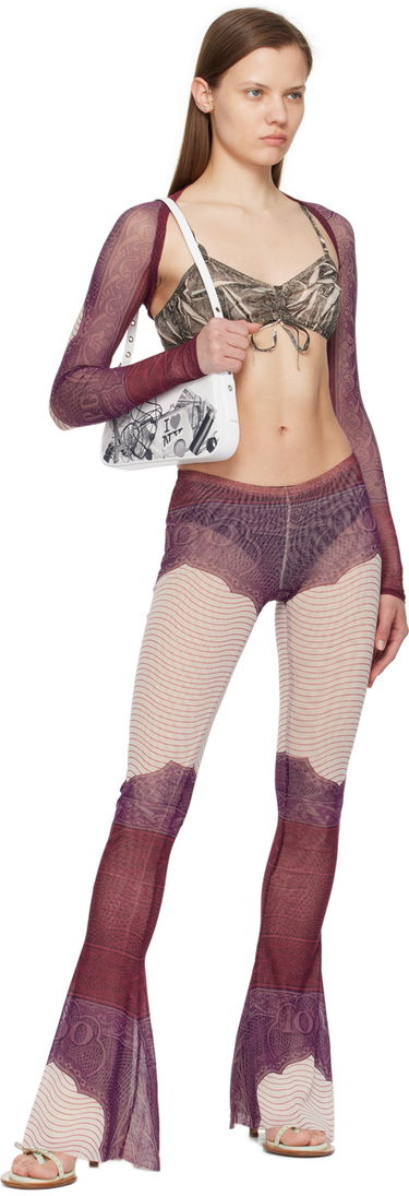 Sveter Jean Paul Gaultier Purple & Burgundy 'The Cartouche' Cardigan Fialová | 24/25-F-TO126-T515-300128, 3