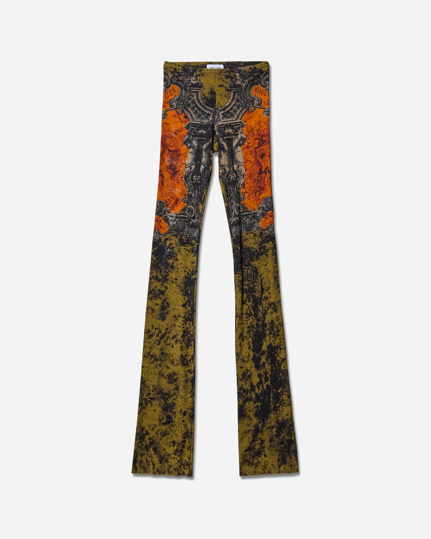 Nohavice Jean Paul Gaultier Medallion Flare Pants Zelené | 2503WTR016M006 P004115, 1