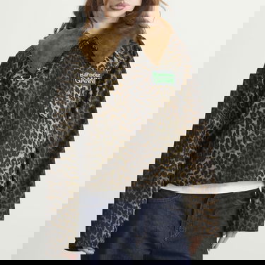 Kabáty Barbour Barbour x GANNI Leopard Print Hooded Wax Coat Rôznofarebný | LWX1529BK11, 2