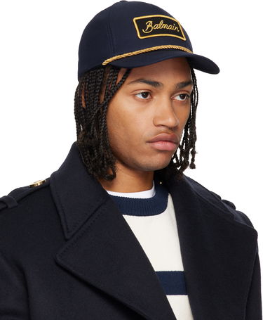 Šiltovka Balmain Cotton Cord Cap Navy | FH1XA475WB02, 1