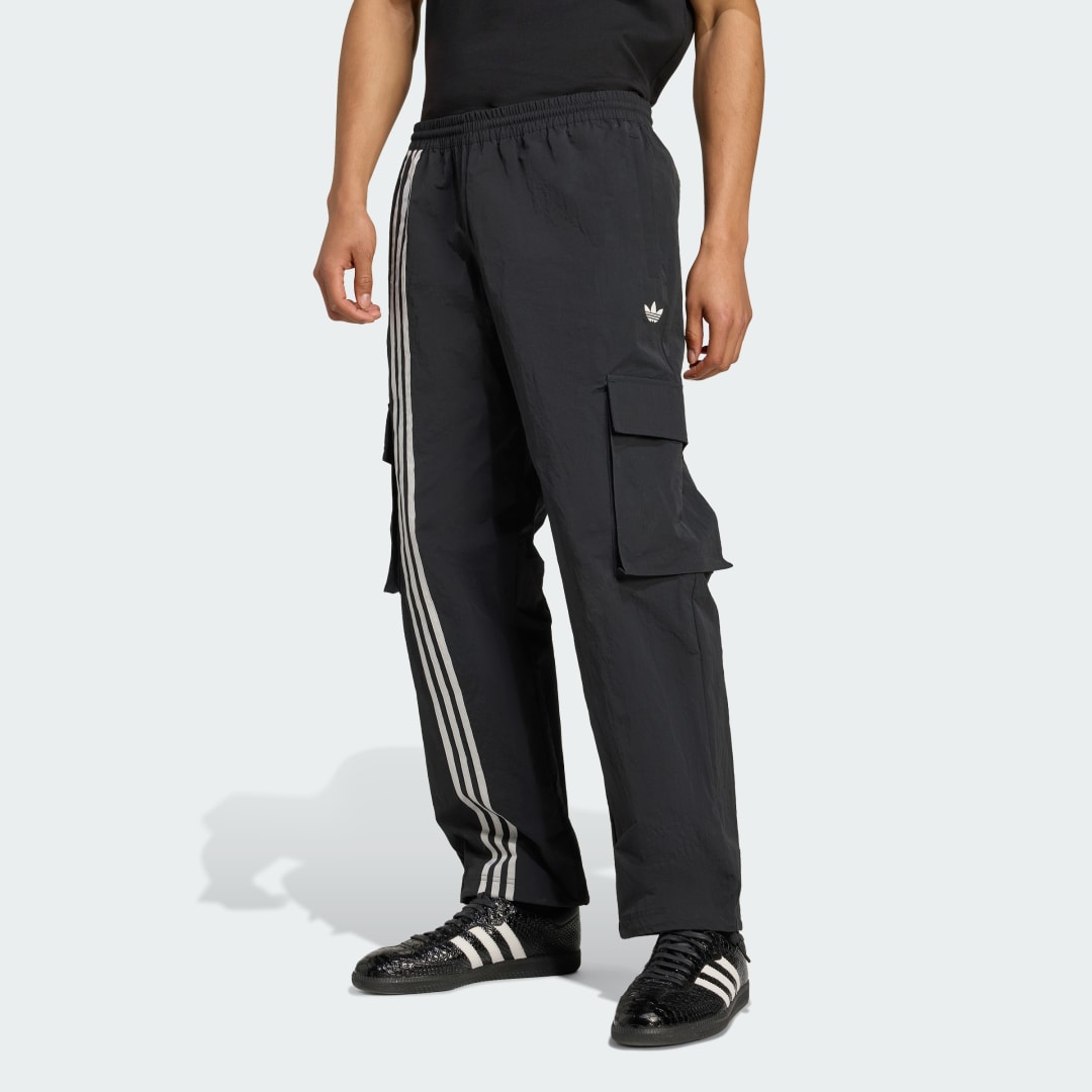 Cargo nohavice adidas Performance Front Stripes Woven Cargo Pants Čierna | JV9892, 0