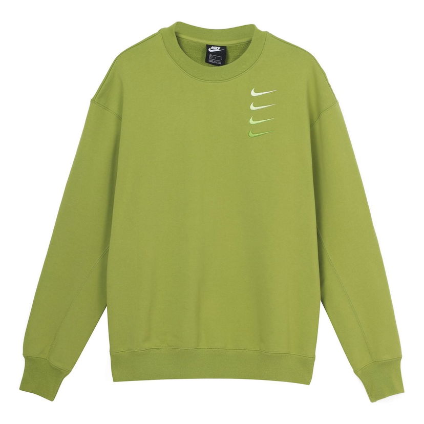 Sveter Nike Swoosh Sportswear French Terry Crewneck Zelené | DB9408-310