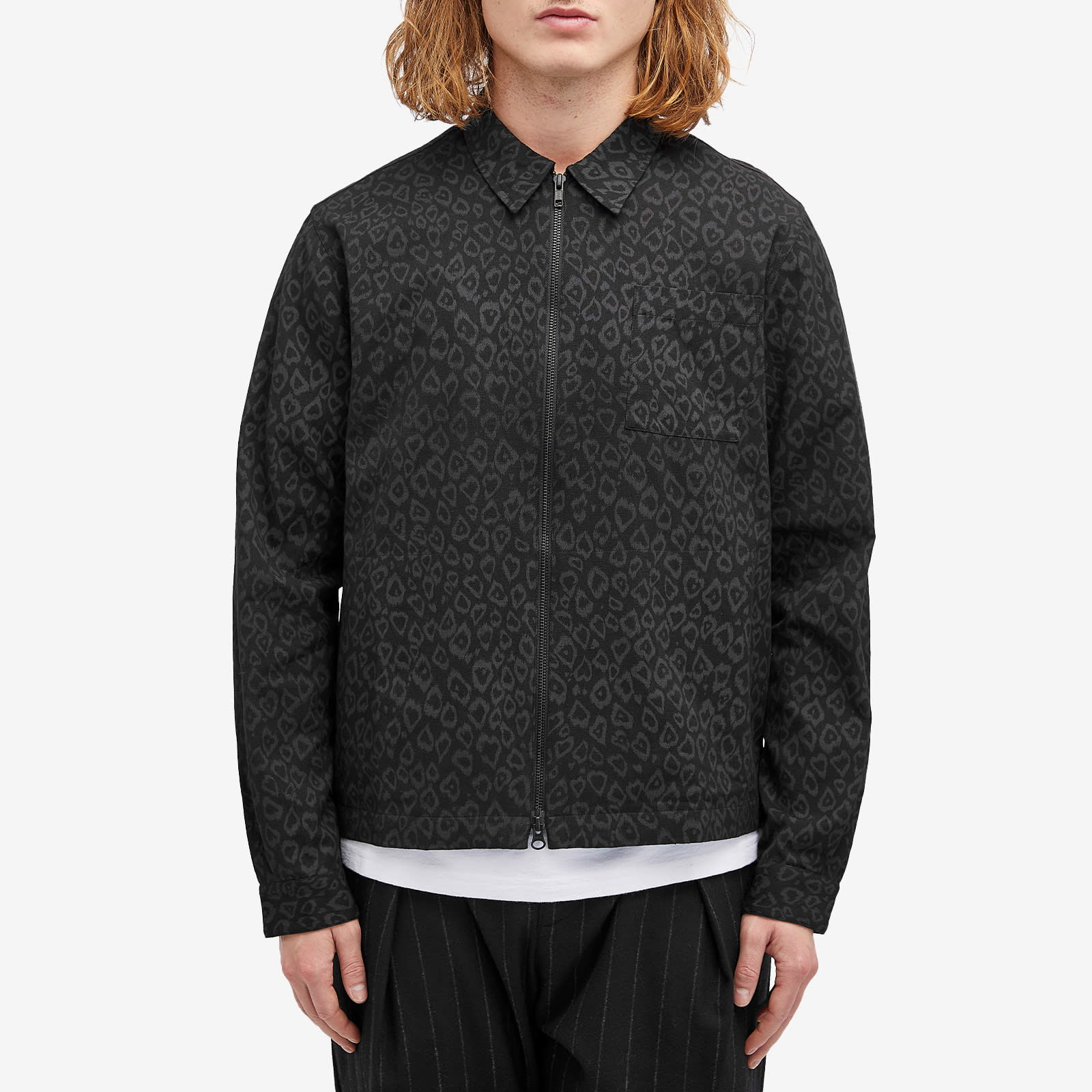 Bowie Zip-Up Leopard Print Jacket