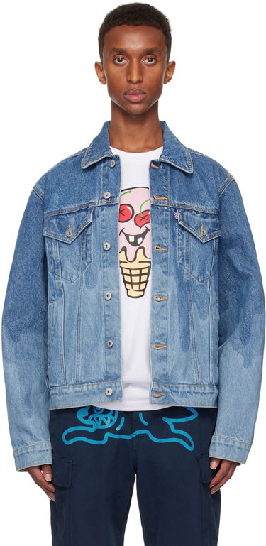Bunda BBC IceCream ICECREAM Lazer Drip Trucker Denim Jacket Modrá | IC24369, 0