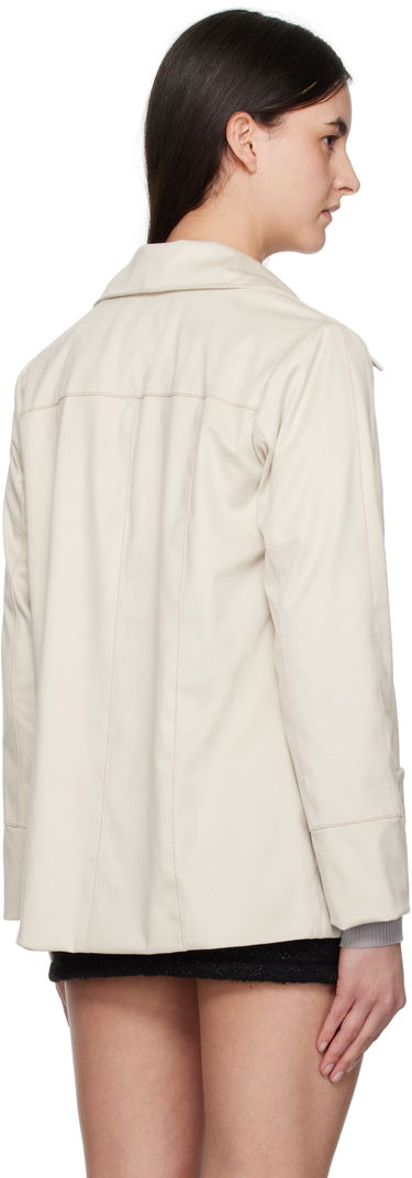Bunda Anna Sui Anna Sui Buttoned Faux-Suede Coat Biela | 225N50, 2