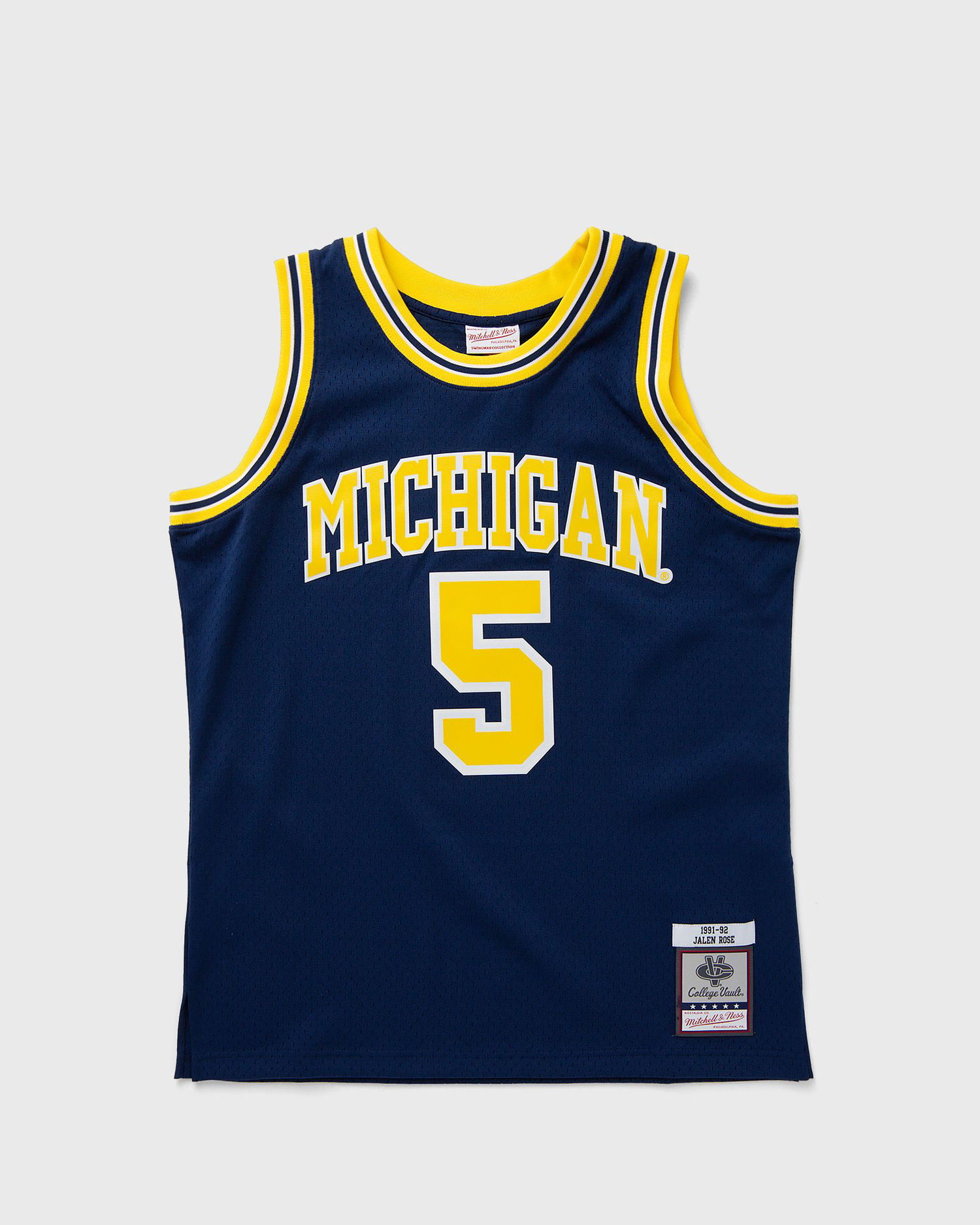 Dres Mitchell & Ness NCAA Dark Michigan 1991 Jalen Rose #5 Jersey Modrá | JY9791-UMIASBL, 0