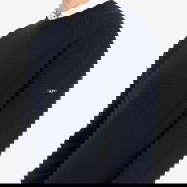 Sveter A.P.C. Men's Thomas Waffle Knit Jumper, Size Small Navy | WVBCZ-H23434-IAK, 5