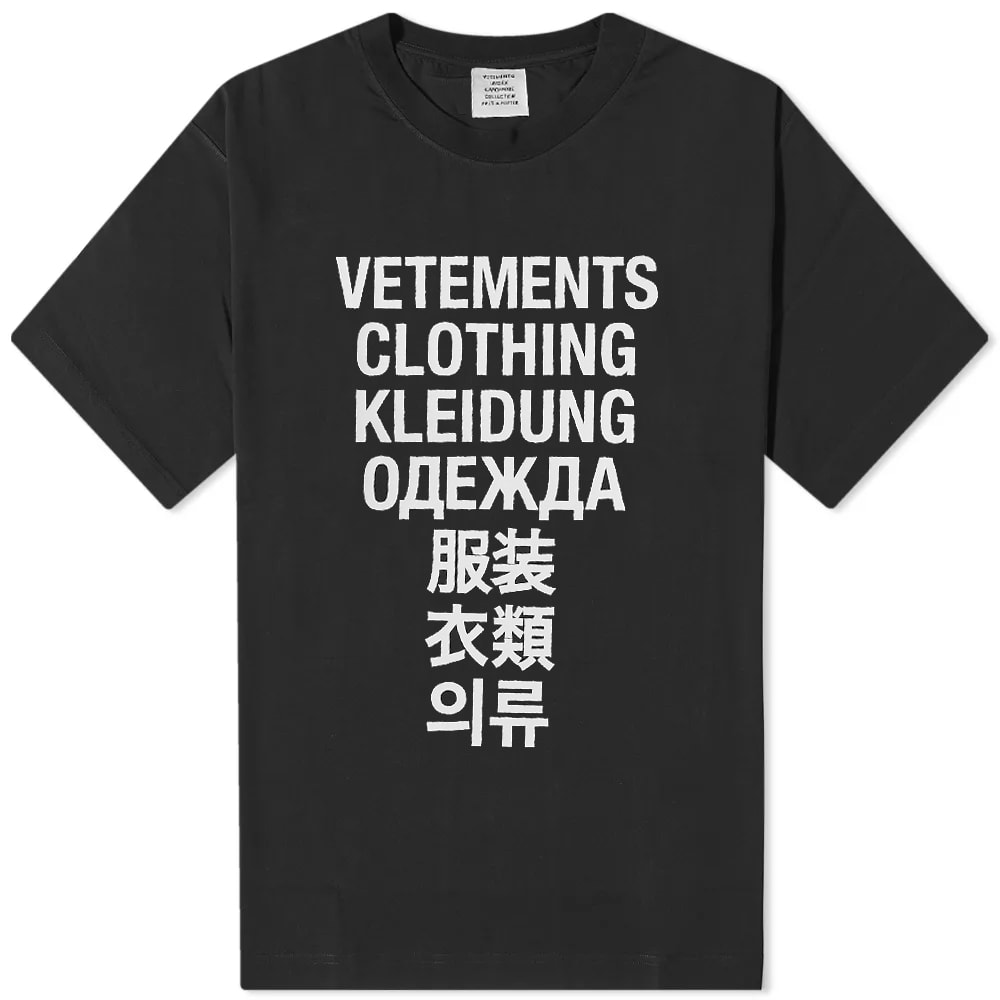 Tričko VETEMENTS Translation Tee Čierna | UE63TR101B, 0
