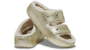 Tenisky a topánky Crocs Classic Cozzzy Glitter II Sandals Metalická | 208979-160, 1