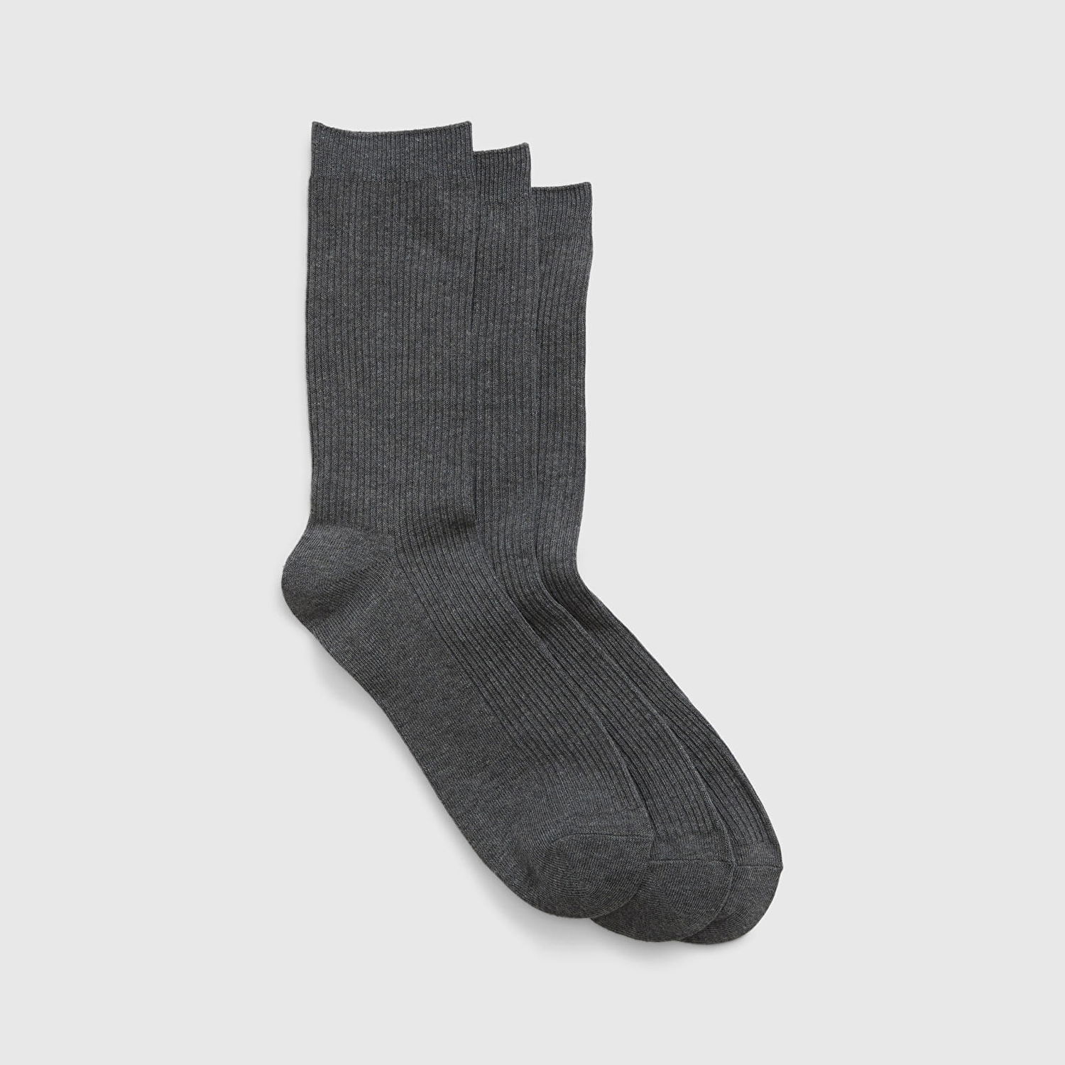 Ponožky GAP Basic Crew Socks 3-Pack Heather Grey Šedá | 733789-04, 0