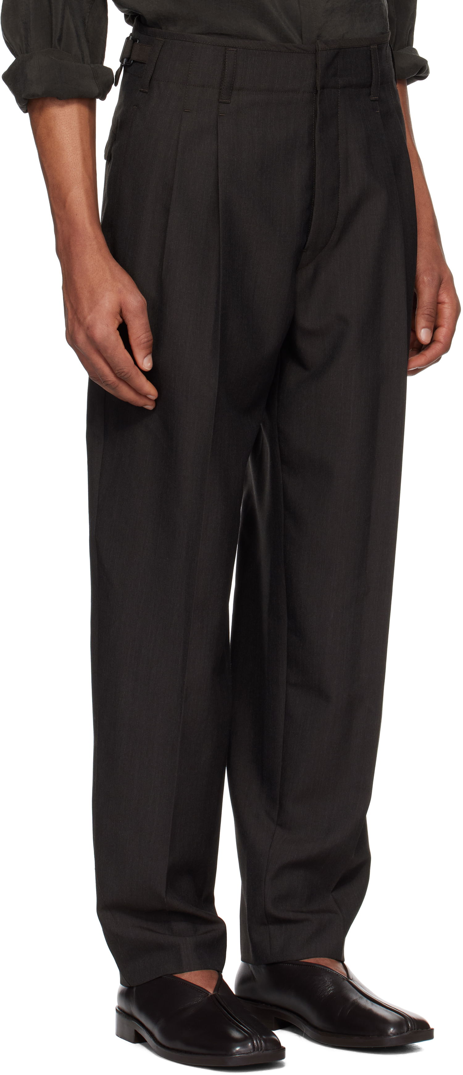 Nohavice LEMAIRE Lemaire Pleated Trousers Čierna | PA1169 LF414, 1