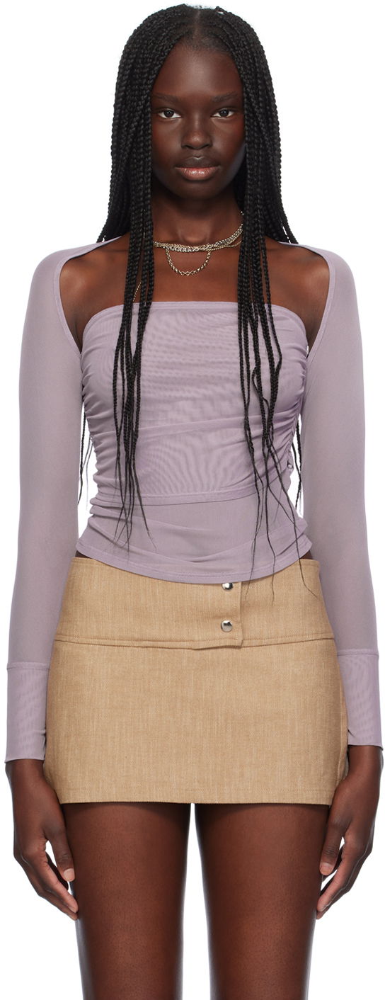 Tielko Miaou Miaou Iris Long Sleeve Top Fialová | 7112PM2SMO, 0