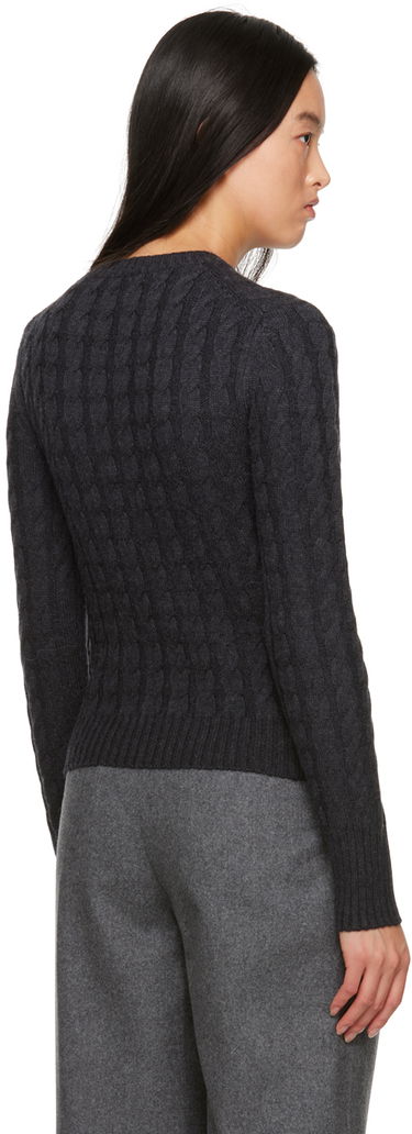 Sveter TOTEME TOTEME Cable Knit Sweater Šedá | 234-WRTWTP172-YA0008, 2