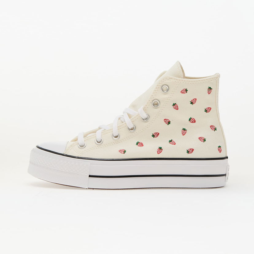 Tenisky a topánky Converse Chuck Taylor All Star Lift Platform Embroidered Strawberries Béžová | A14934C