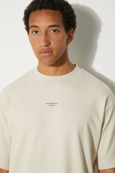 Tričko Drôle de Monsieur Drôle de Monsieur Slogan Classique T-Shirt Béžová | PERM.TS202.CO002.MT, 3