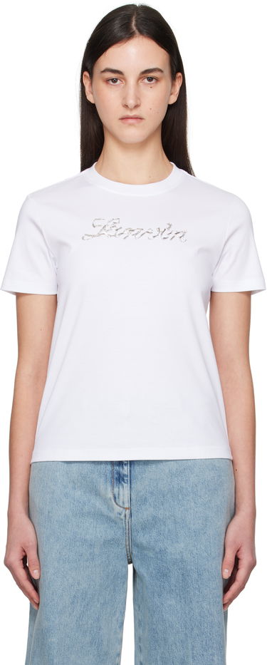 Tričko LANVIN Lanvin Bead Embroidered T-Shirt Biela | RW-TS9030-J176-P25, 0