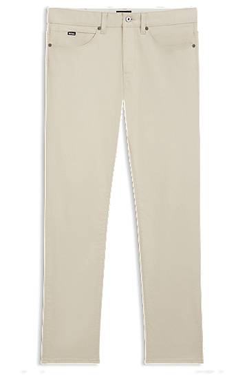 Džínsy BOSS Delaware Slim-Fit Performance Denim Jeans Béžová | 50550942