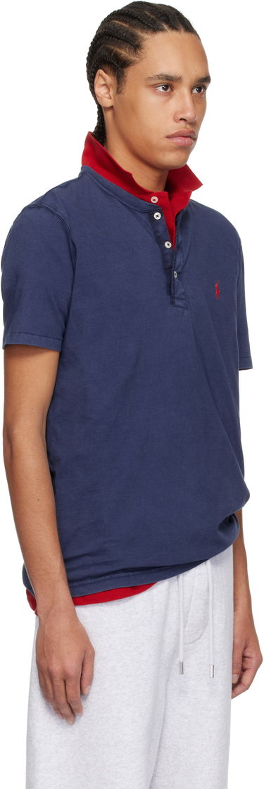 Polo tričko Polo by Ralph Lauren Polo Ralph Lauren Slub Jersey Henley Modrá | 710964485003, 1