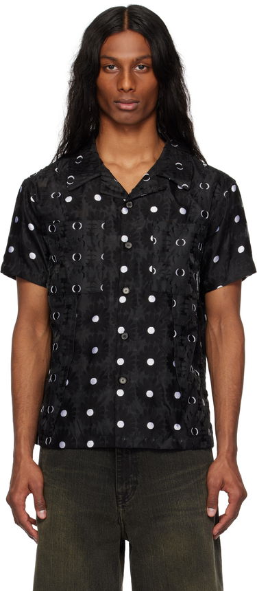 Košeľa Andersson Bell Andersson Bell Half Sheer Flower Shirt Čierna | atb1276m, 0