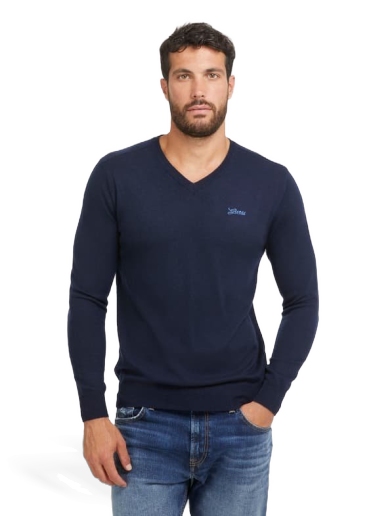 Tričko GUESS Crew Neck Silk Blend Navy | M3YR01Z3052