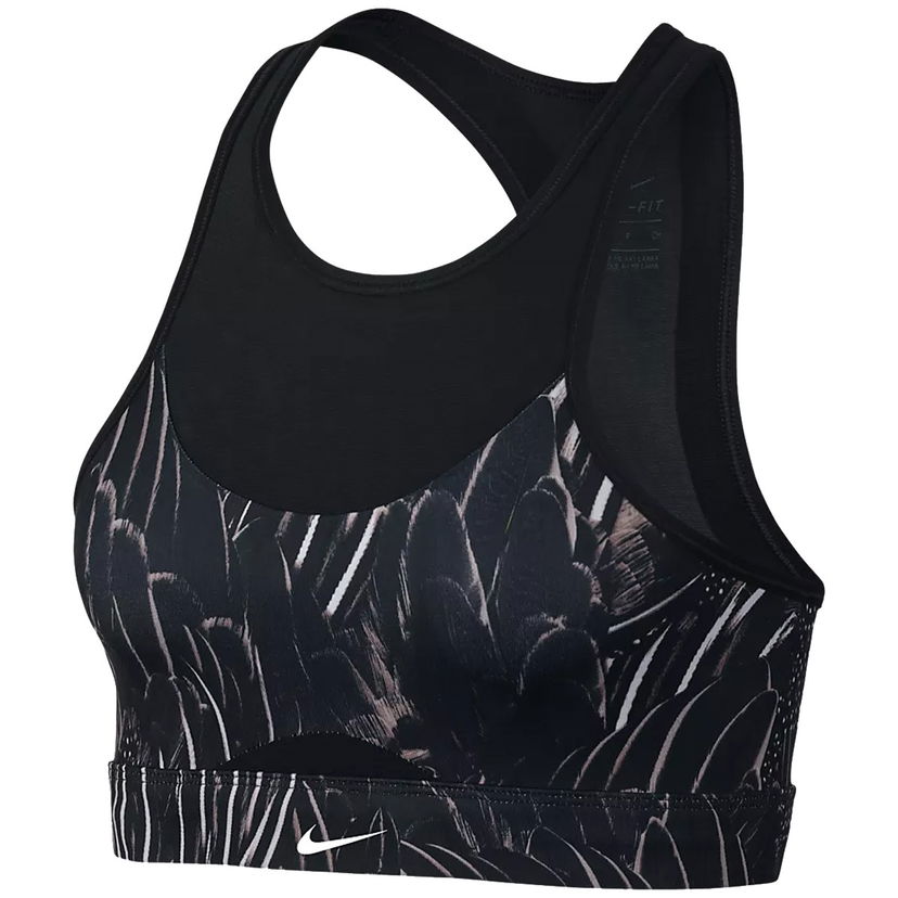 Podprsenka Nike Swoosh Feather Curve Sports Bra Čierna | 928887-259