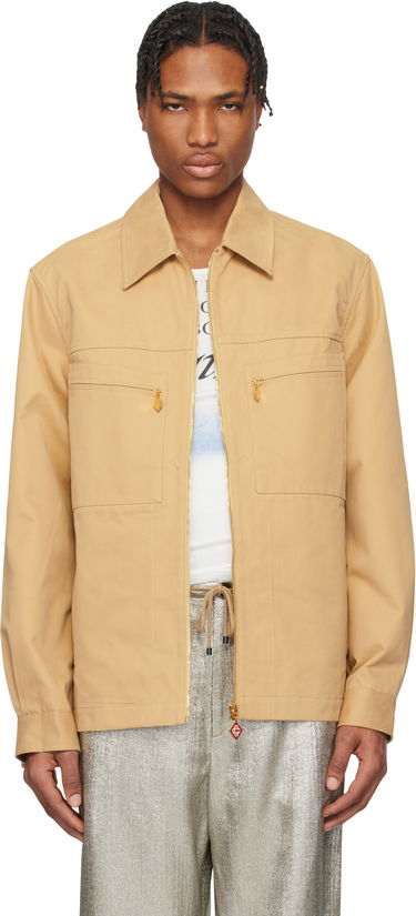 Bunda Casablanca Casablanca Zip-Up Jacket Béžová | MS25-JK-341-01, 0