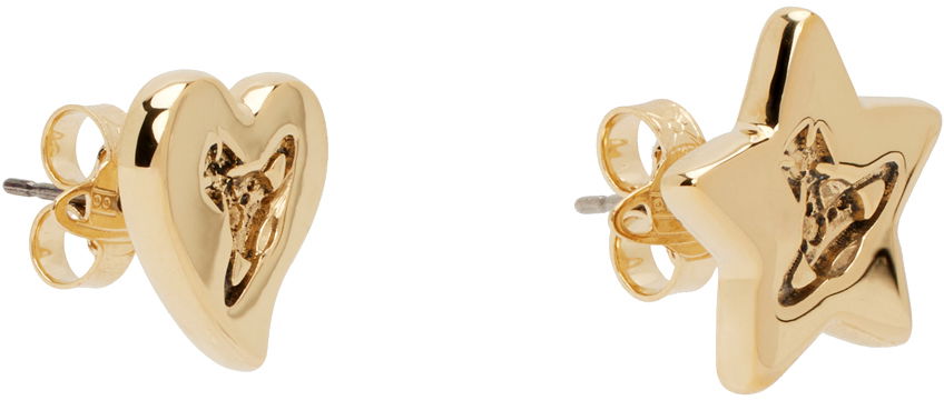 Náušnice Vivienne Westwood Priscilla Heart And Star Earrings Metalická | 6201033B-02R221-FJ, 1